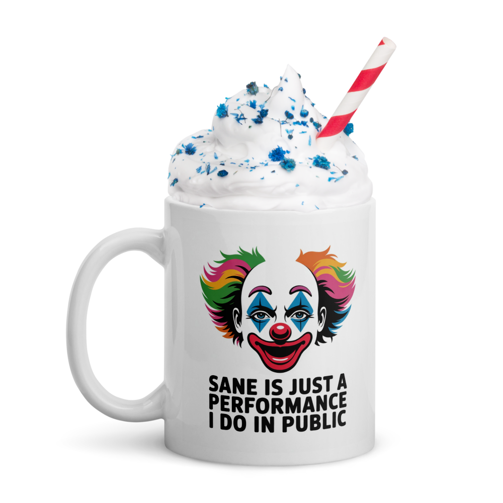 White glossy mug